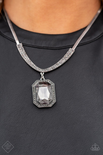 Fit for a DRAMA QUEEN - Silver - Paparazzi Necklace (2022 August Fashion Fix)