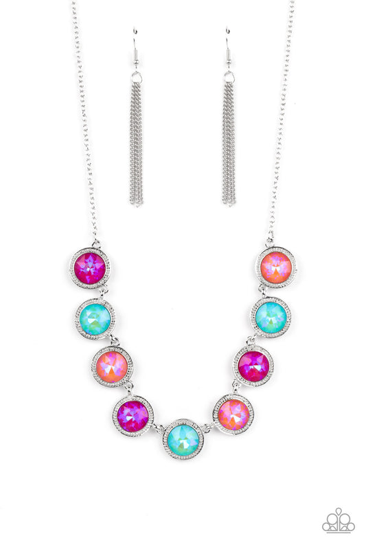 Queen of the Cosmos - Orange - Paparazzi Necklace