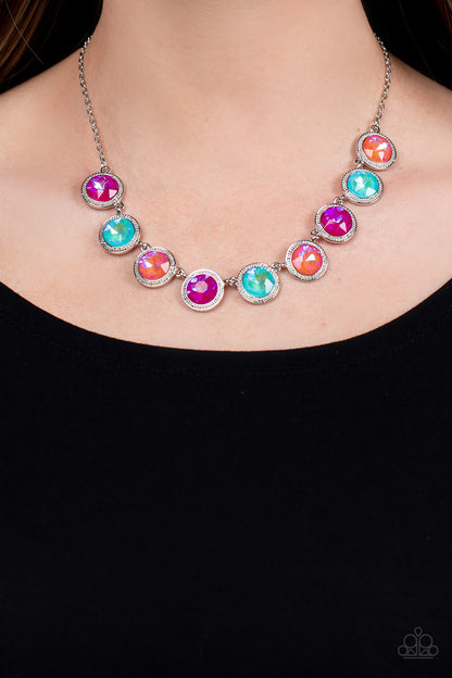 Queen of the Cosmos - Orange - Paparazzi Necklace