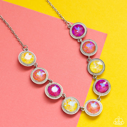 Queen of the Cosmos - Yellow - Paparazzi Necklace