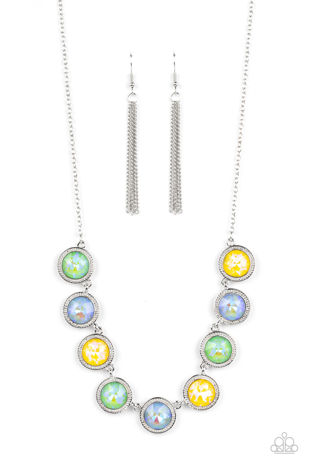 Queen of the Cosmos - Green - Paparazzi Necklace