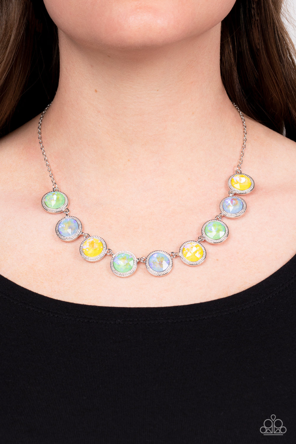 Queen of the Cosmos - Green - Paparazzi Necklace