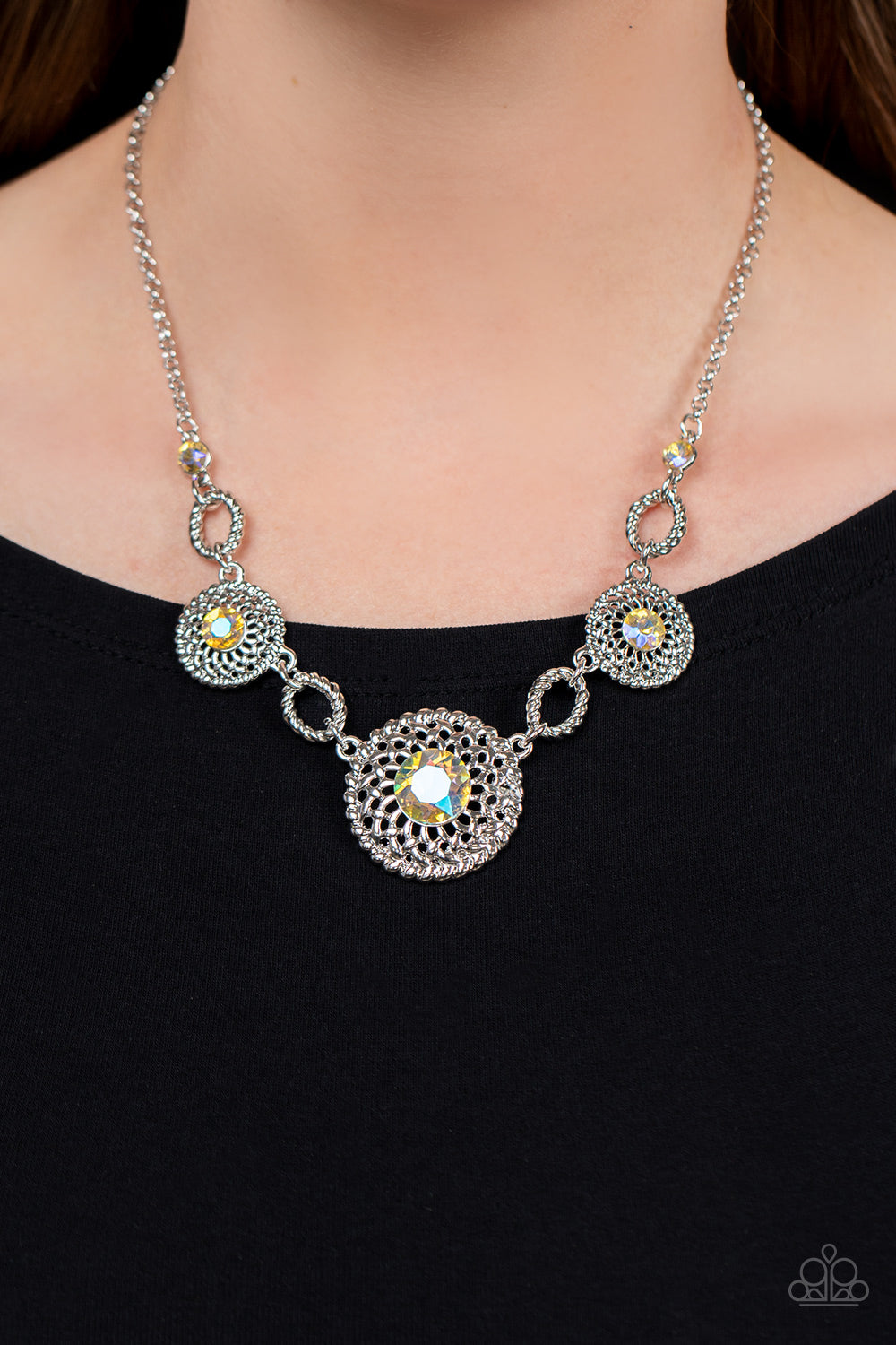 Cosmic Cosmos - Yellow - Paparazzi Necklace