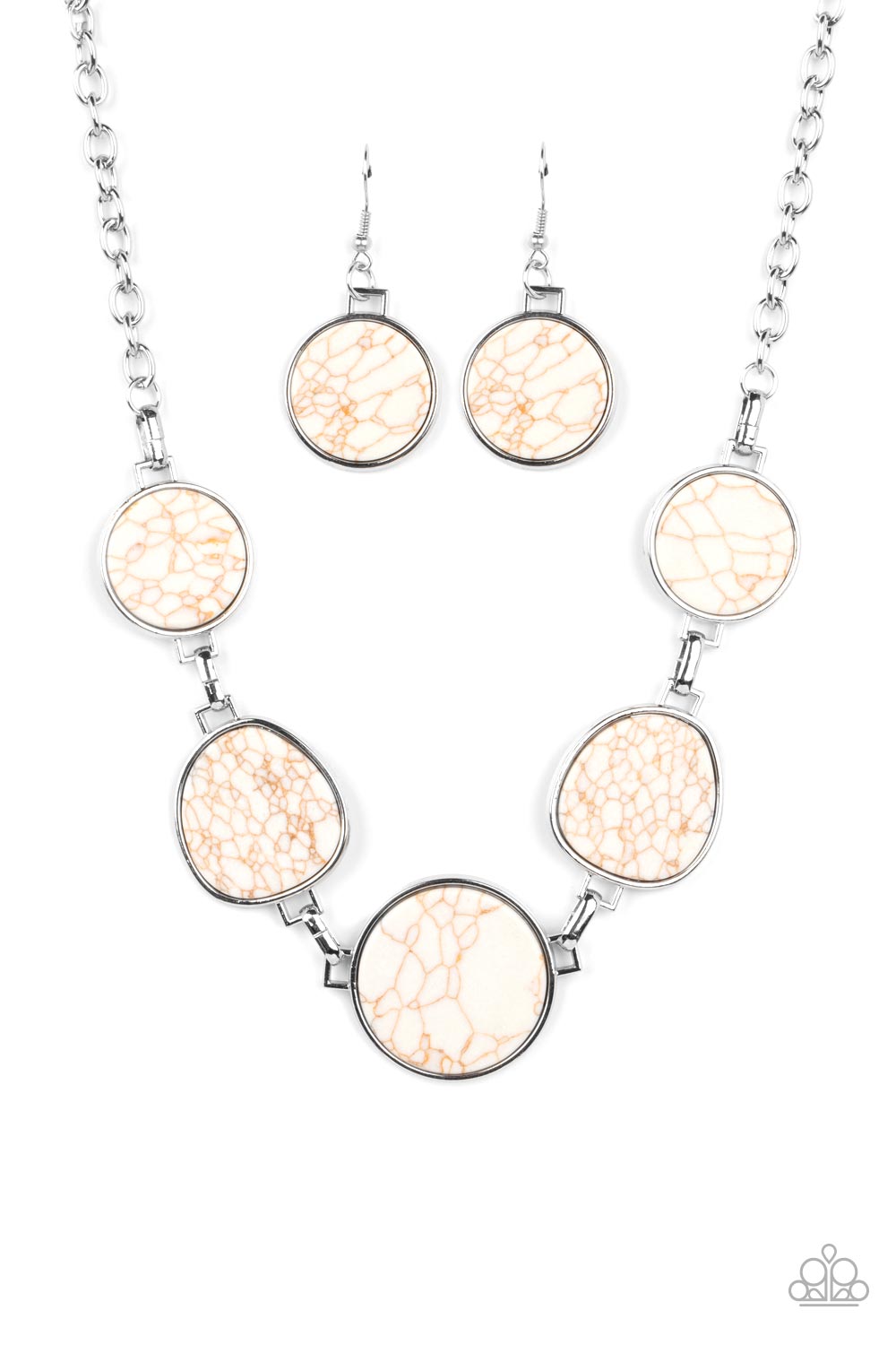 Santa Fe Flats - White - Paparazzi Necklace