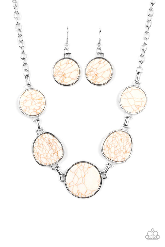 Santa Fe Flats - White - Paparazzi Necklace