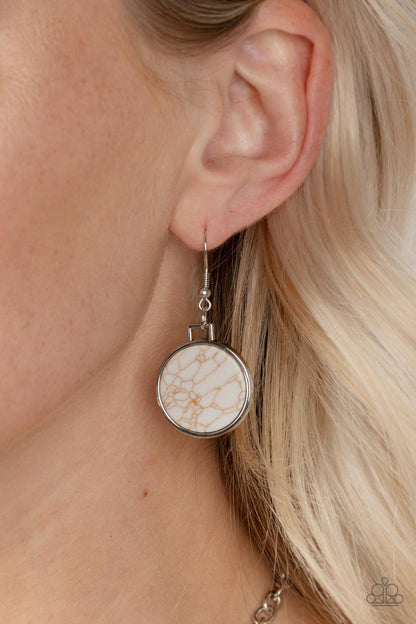 Santa Fe Flats - White - Paparazzi Necklace