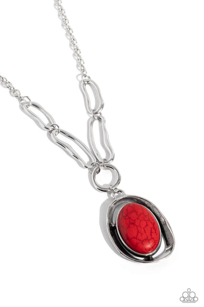 Sandstone Stroll - Red - Paparazzi Necklace