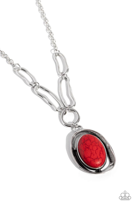 Sandstone Stroll - Red - Paparazzi Necklace
