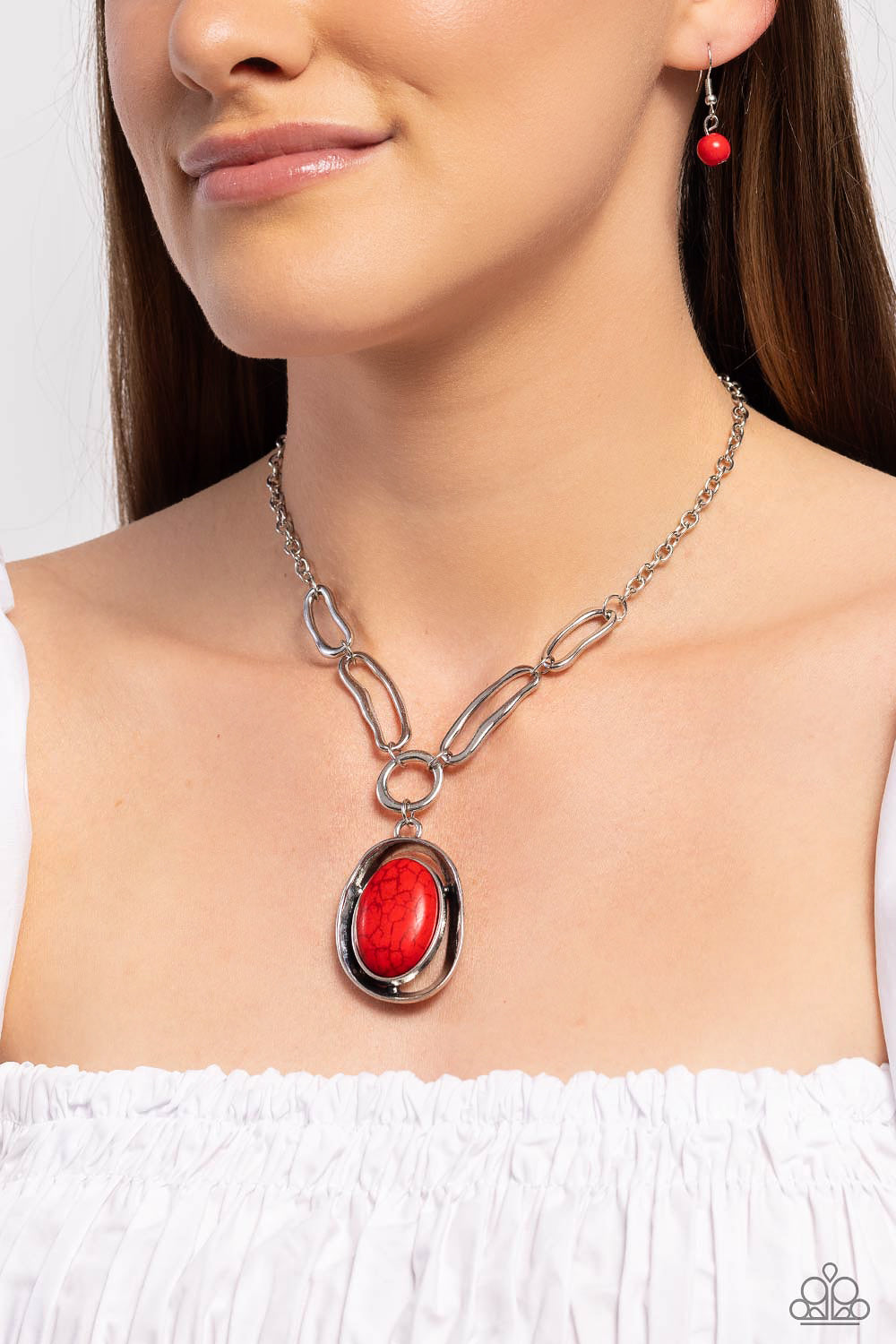 Sandstone Stroll - Red - Paparazzi Necklace