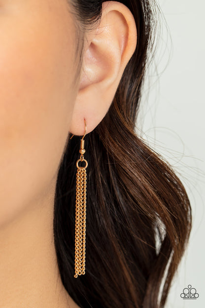 Gives Me Butterflies - Gold - Paparazzi Lanyard