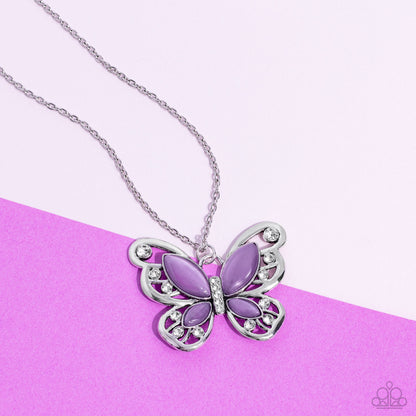 Wings Of Whimsy - Purple - Paparazzi Necklace