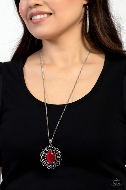 Sentimental Sabbatical - Red - Paparazzi Necklace