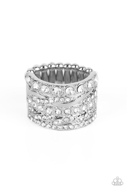 Angelic Architecture - White - Paparazzi Ring
