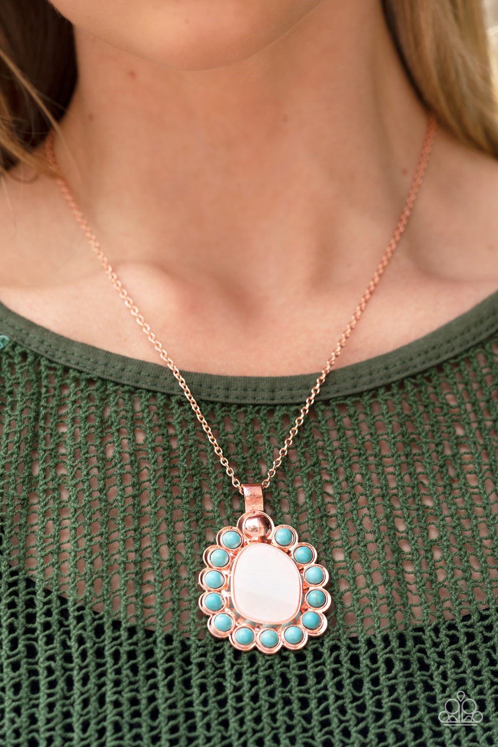 Sahara Sea - Copper - Paparazzi Necklace