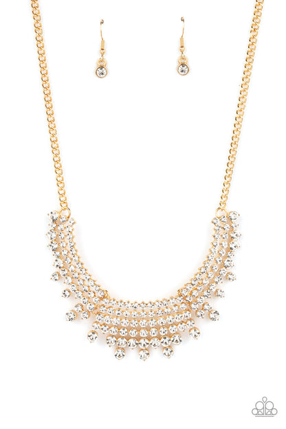 Shimmering Song - Gold - Paparazzi Necklace (2023 January LOP)