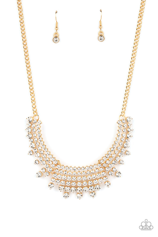 Shimmering Song - Gold - Paparazzi Necklace (2023 January LOP)