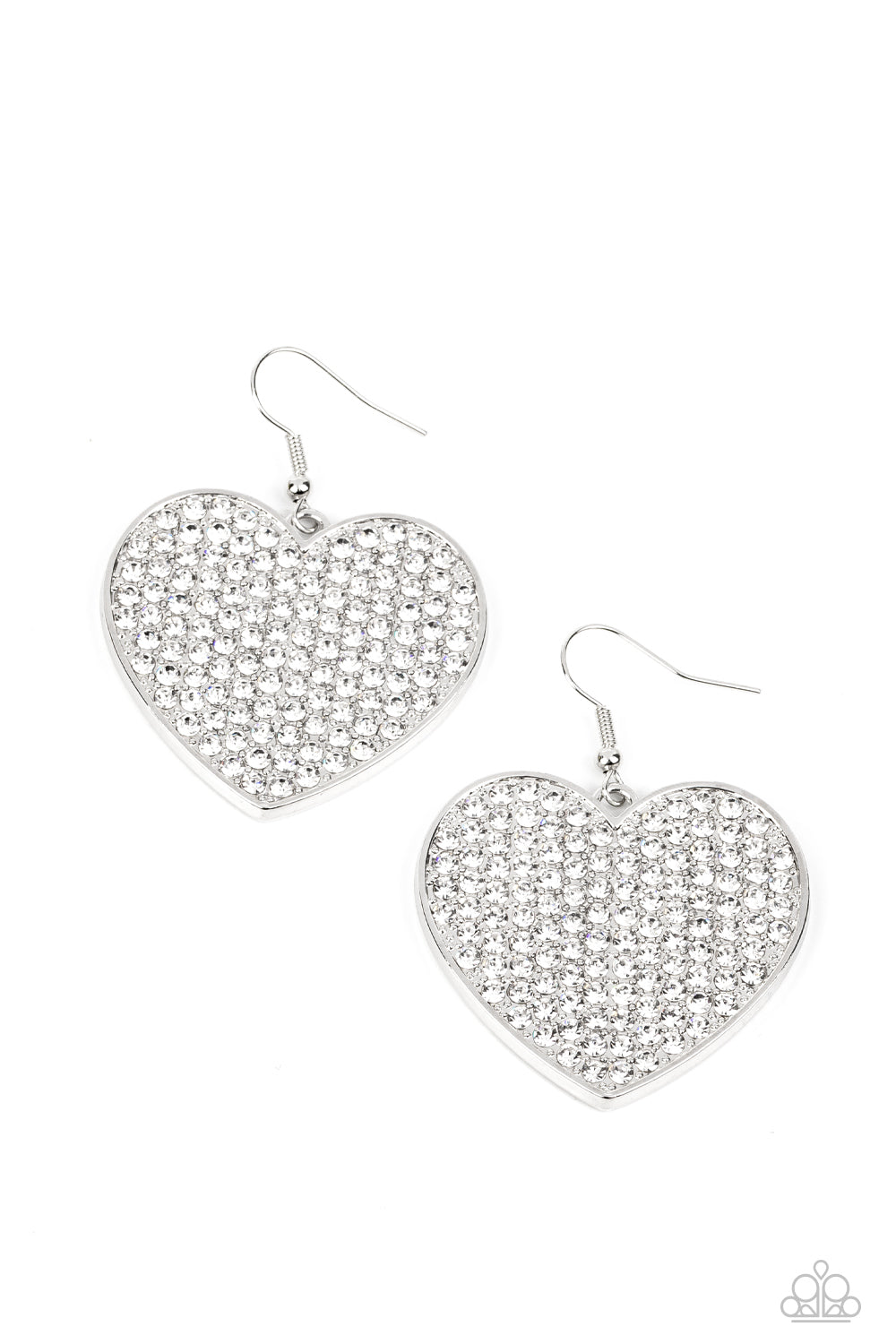 Romantic Reign - White - Paparazzi Earrings