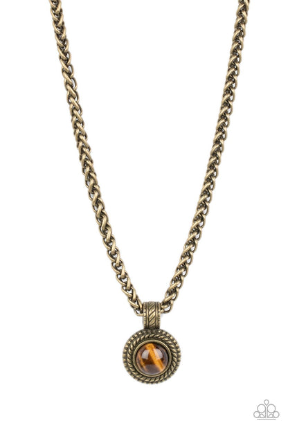 Pendant Dreams - Brass - Paparazzi Necklace