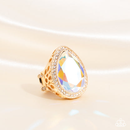 Illuminated Icon - Gold - Paparazzi Ring (2022 LOP)