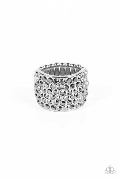 Edgy Effulgence - Silver - Paparazzi Ring
