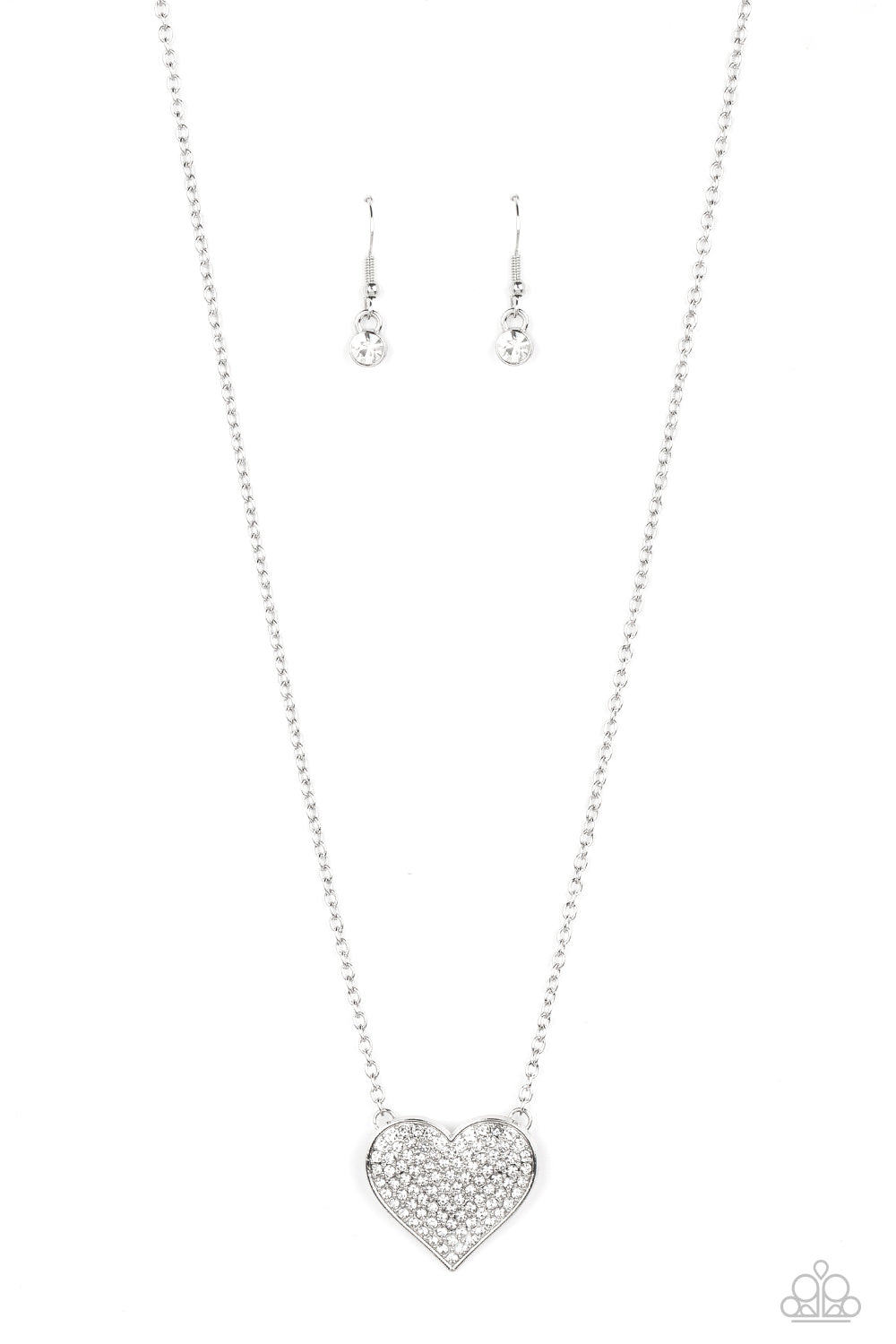 Spellbinding Sweetheart - White - Paparazzi Necklace