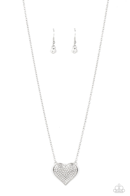 Spellbinding Sweetheart - White - Paparazzi Necklace