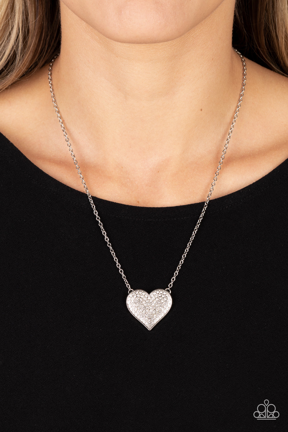 Spellbinding Sweetheart - White - Paparazzi Necklace