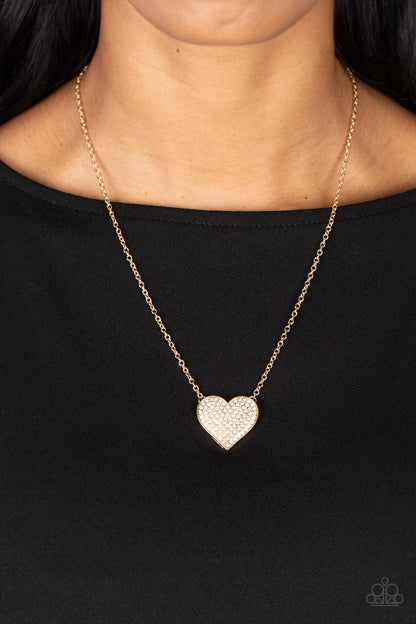 Spellbinding Sweetheart - Gold - Paparazzi Necklace