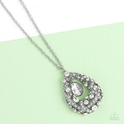 Glitz and GLOW - White - Paparazzi Necklace
