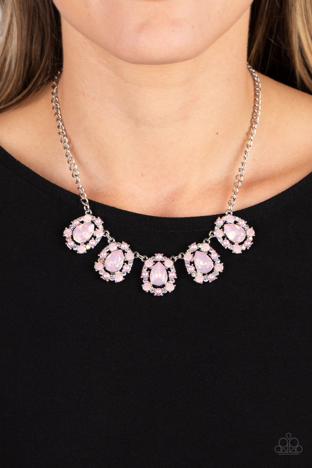 Pearly Pond - Pink - Paparazzi Necklace