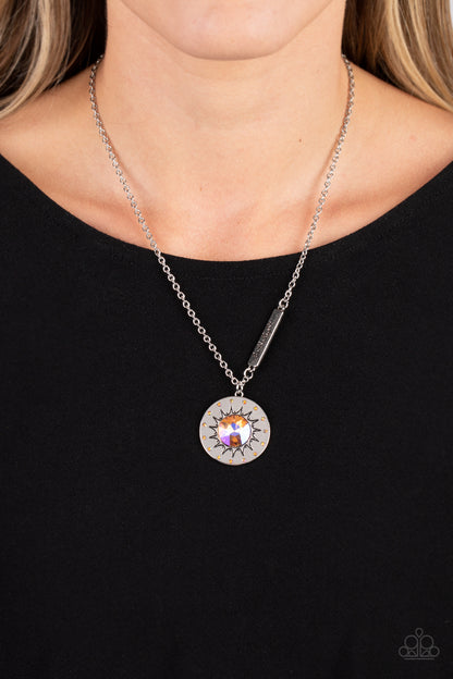 Sundial Dance - Orange Paparazzi Necklace
