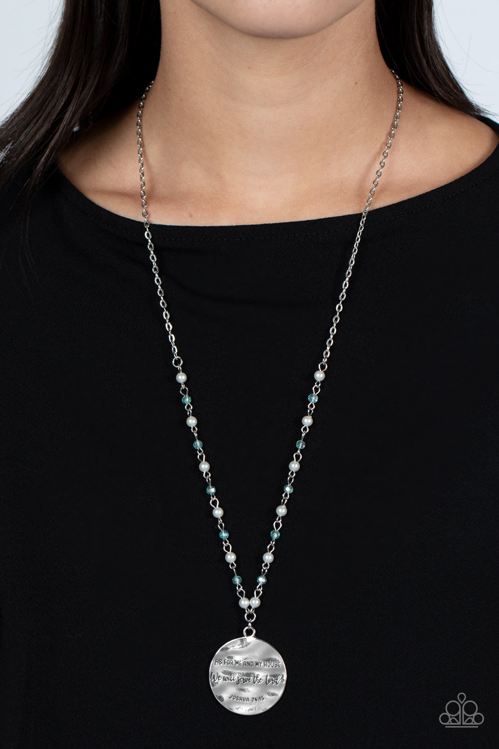 Serving the Lord - Blue - Paparazzi Necklace