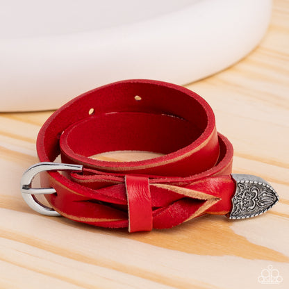 Coat of Arms Couture - Red - Paparazzi Bracelet