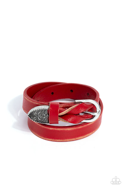 Coat of Arms Couture - Red - Paparazzi Bracelet
