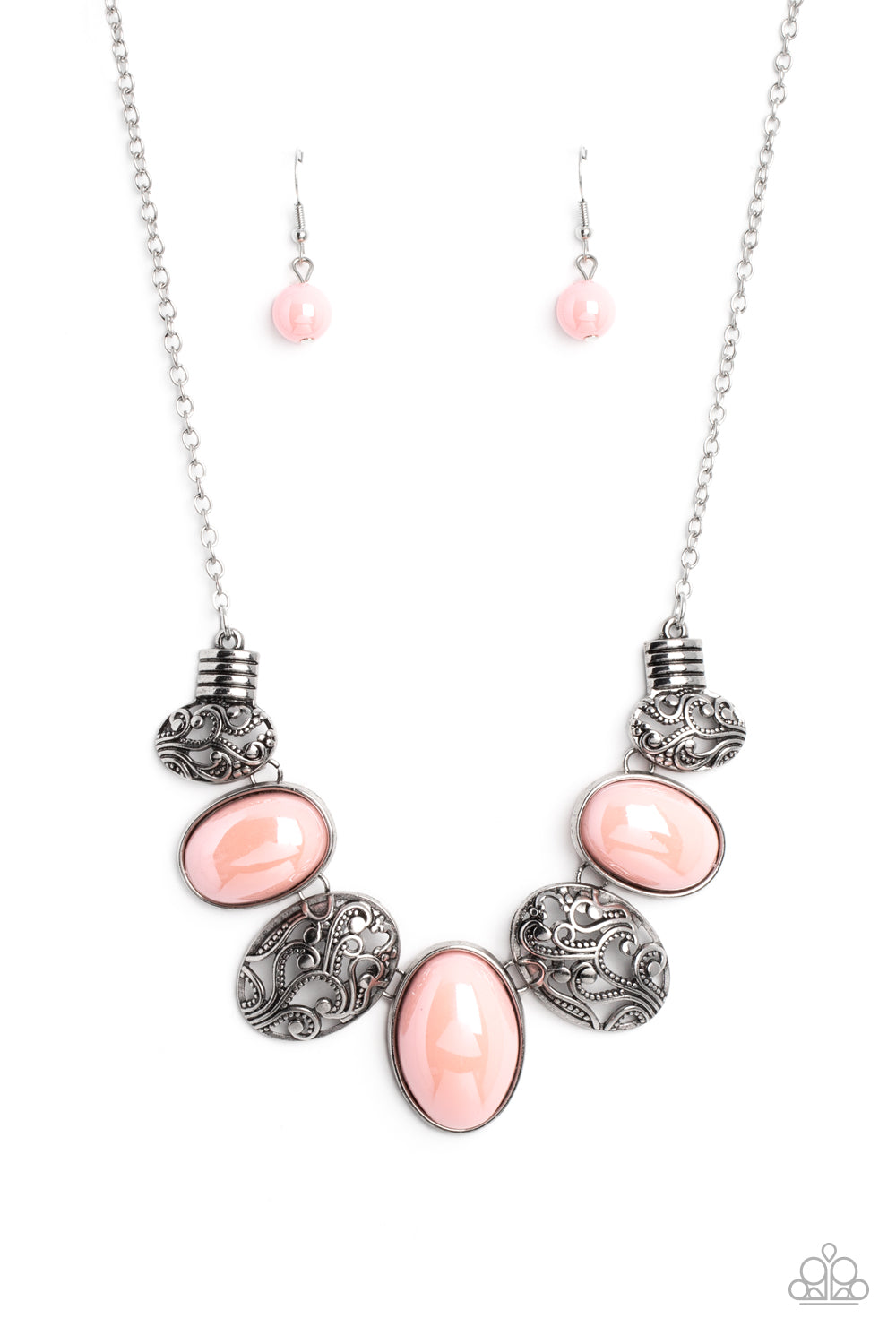 Patterned Paisley - Pink - Paparazzi Necklace