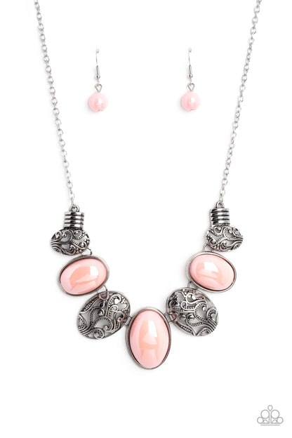 Patterned Paisley - Pink - Paparazzi Necklace