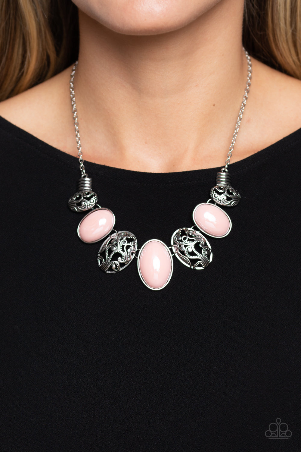 Patterned Paisley - Pink - Paparazzi Necklace
