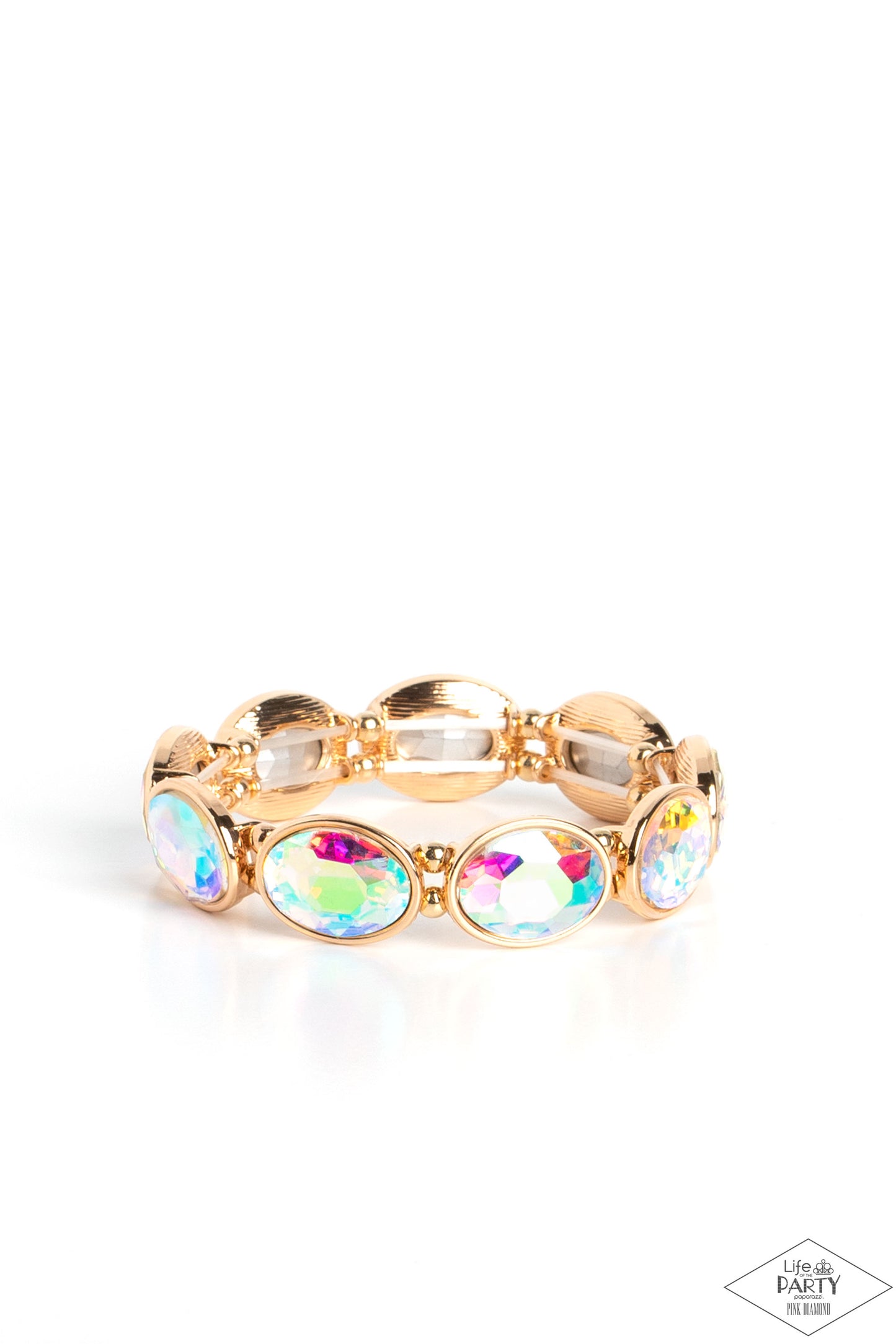 Diva In Disguise - Gold - Paparazzi Bracelet (2023 Pink Diamond LOP)
