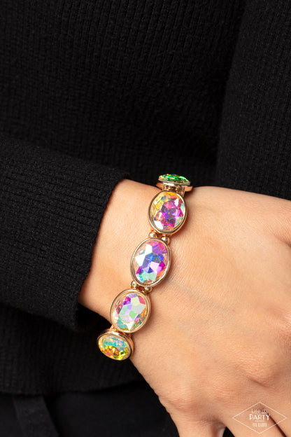 Diva In Disguise - Gold - Paparazzi Bracelet (2023 Pink Diamond LOP)