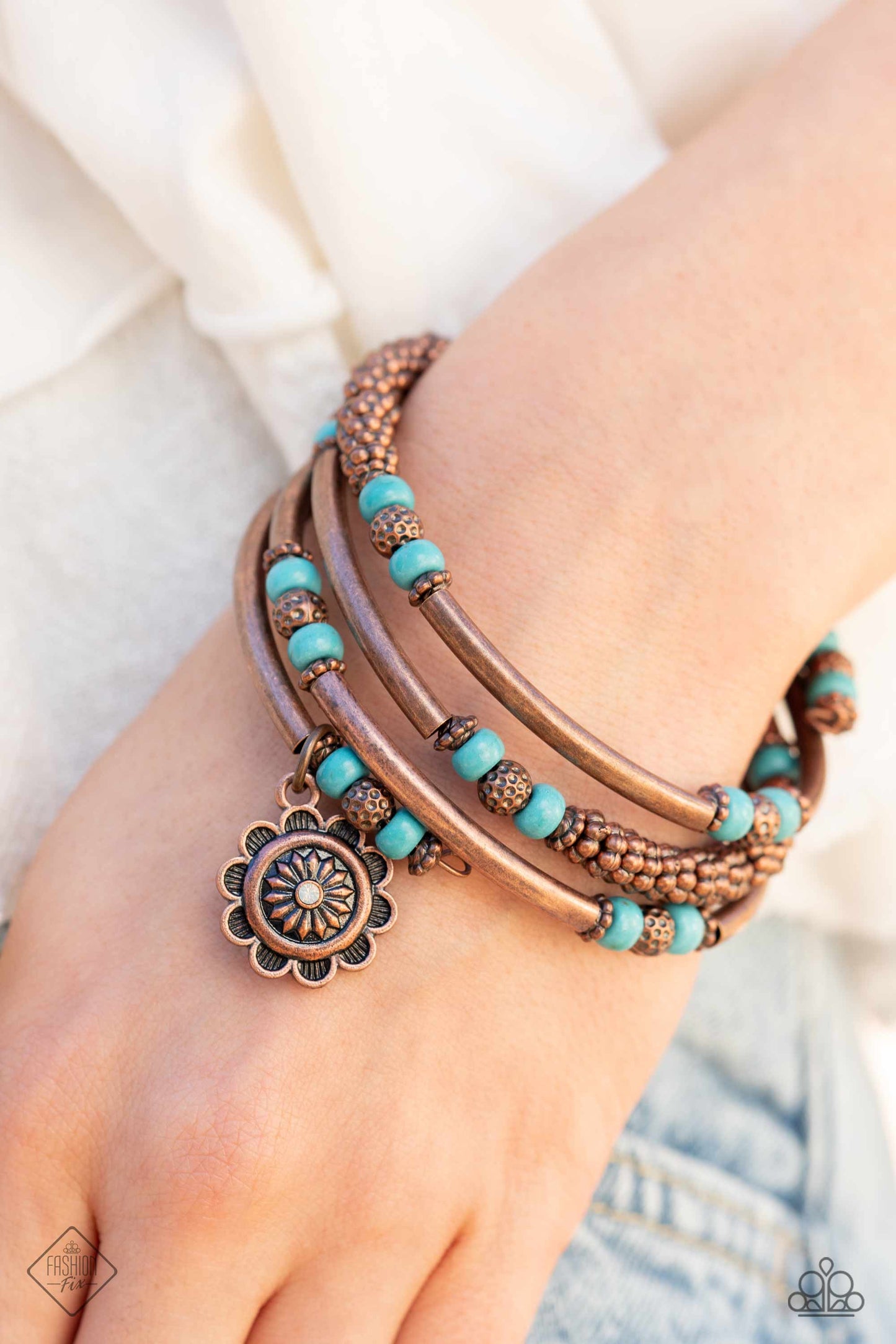 Badlands Bunch - Copper - Paparazzi Coil Bracelet