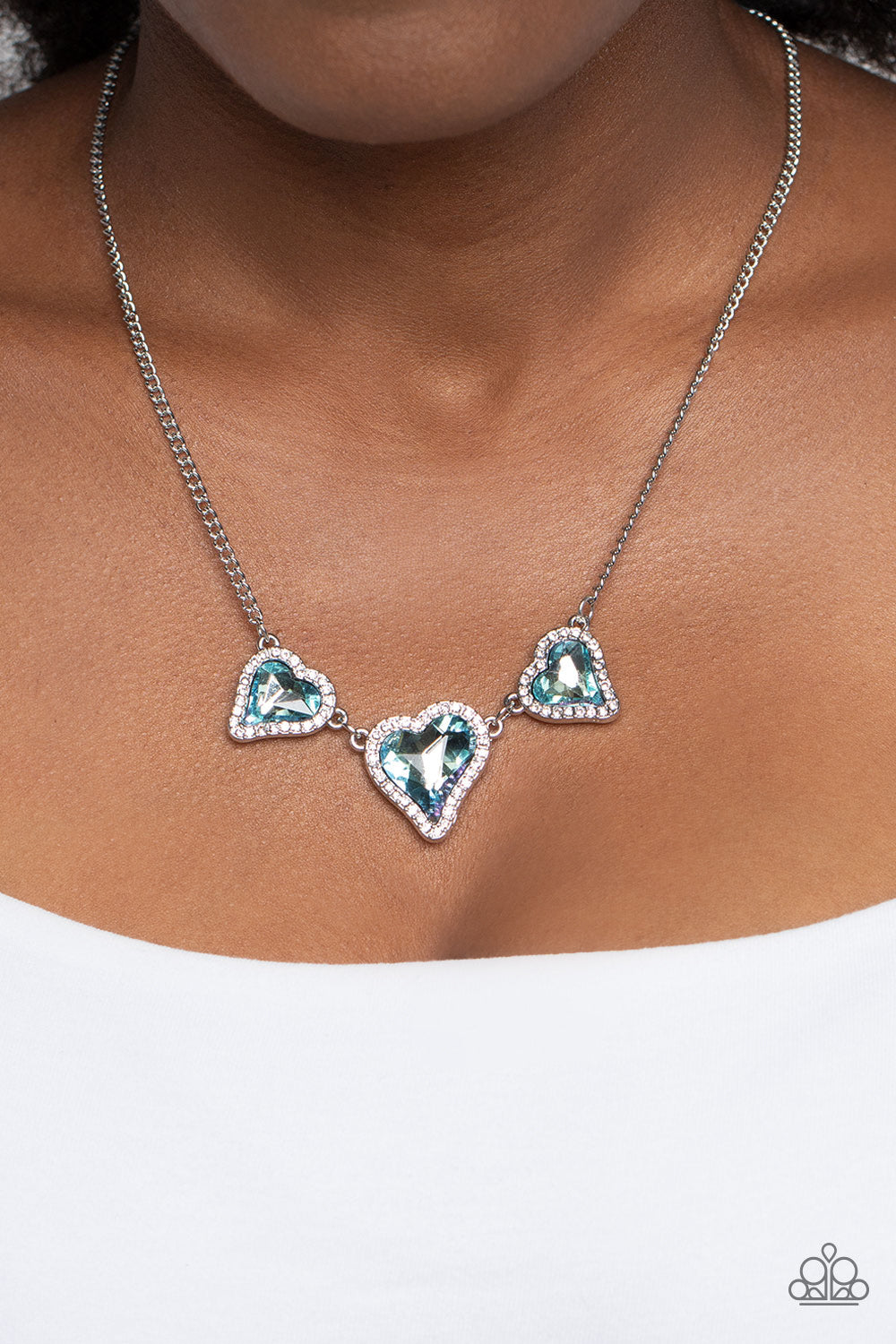 State of the HEART - Blue - Paparazzi Necklace