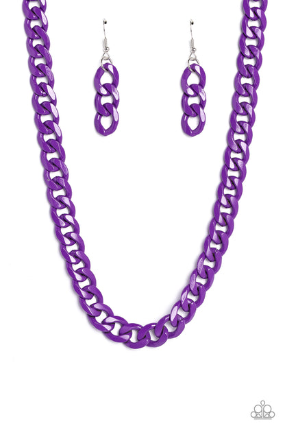 Painted Powerhouse - Purple - Paparazzi Necklace