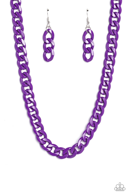 Painted Powerhouse - Purple - Paparazzi Necklace