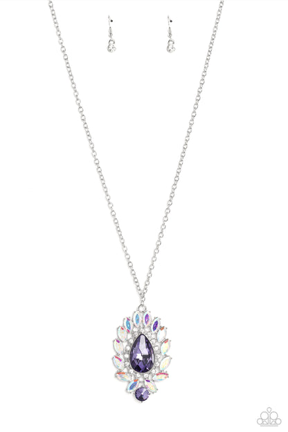 Over the TEARDROP - Purple - Paparazzi Necklace