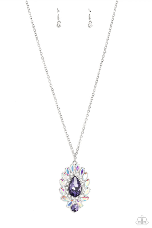 Over the TEARDROP - Purple - Paparazzi Necklace