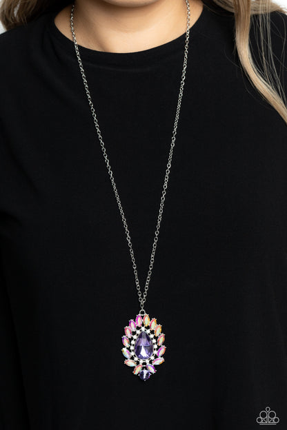 Over the TEARDROP - Purple - Paparazzi Necklace