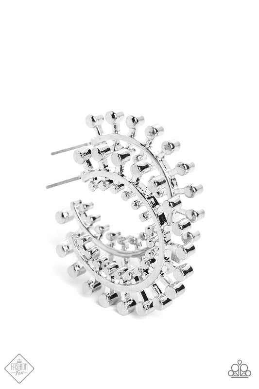 The Way You Make Me WHEEL - Silver - Paparazzi Earrings