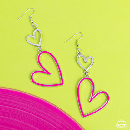 Pristine Pizzazz - Pink - Paparazzi Earrings