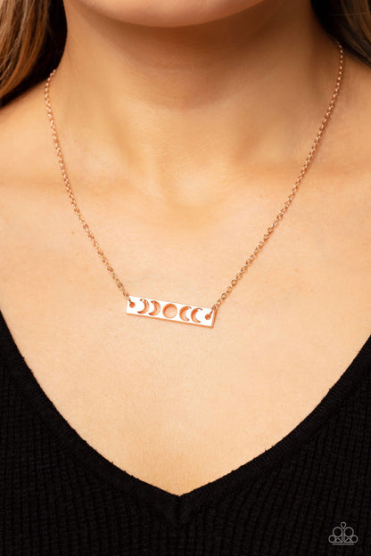 LUNAR or Later - Rose Gold - Paparazzi Necklace