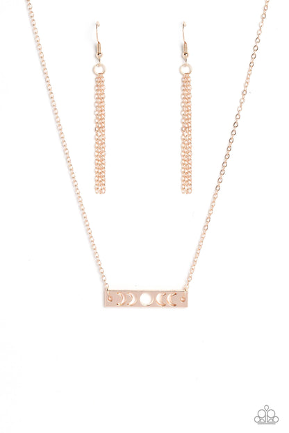 LUNAR or Later - Rose Gold - Paparazzi Necklace